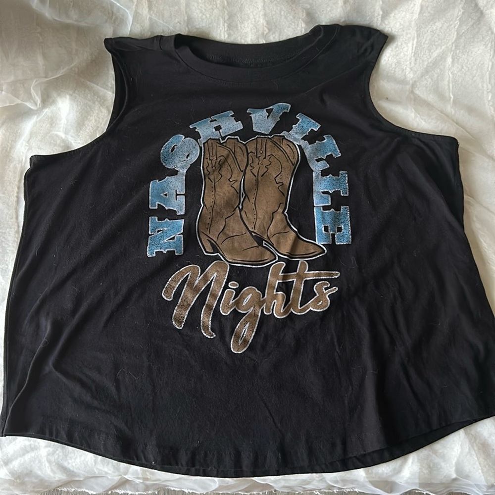 Cotton Nashville Boots Muscle Tee